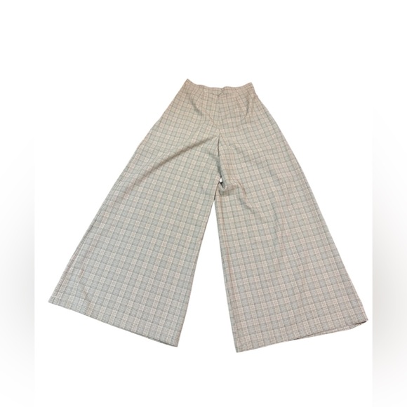 NWT Anthropologie Corey Lynn Calter Pleated Wide-Leg Plaid Trousers Pants Size S - Picture 11 of 16